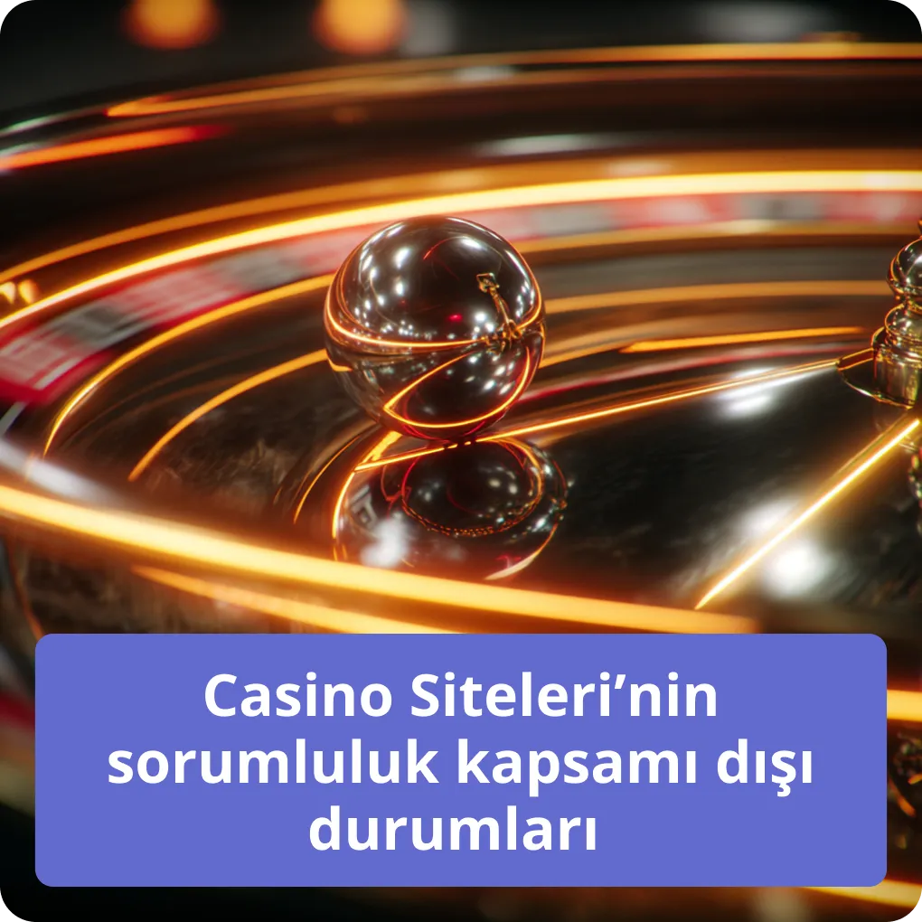 Casino Siteleri’nin sorumluluk kapsamı dışı durumları 